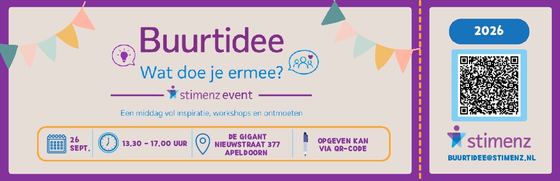 Stimenz Buurtidee flyer voor inwoners